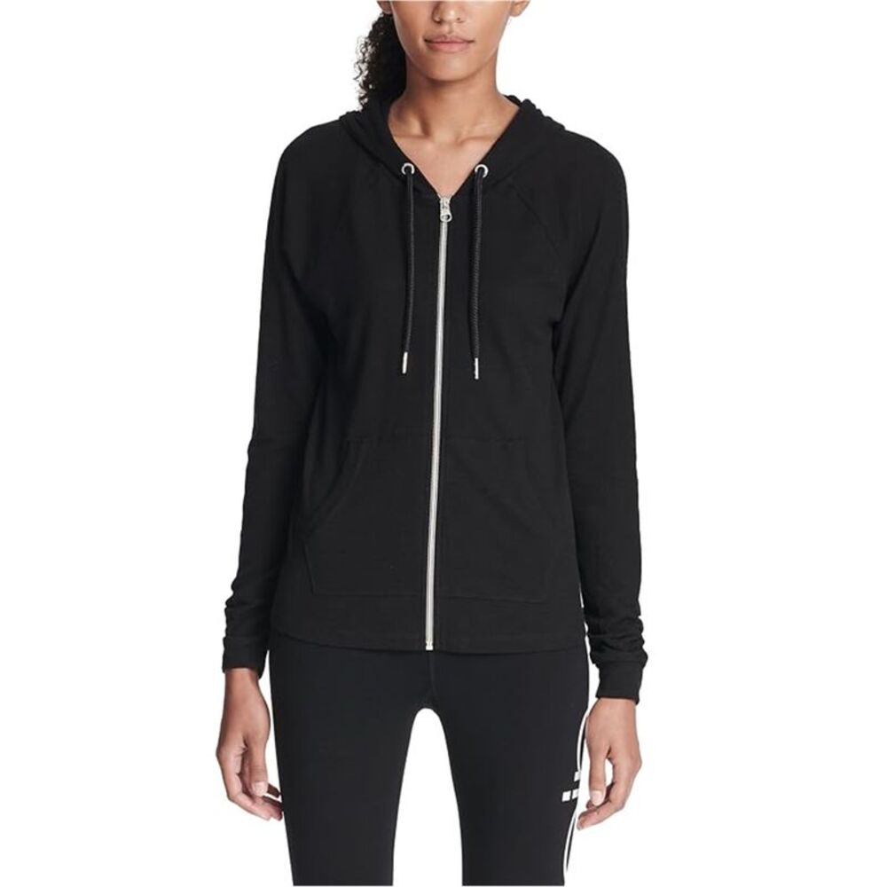Calvin Klein Womens Ruched-Sleeve Hoodie Sweatshirt, NWT